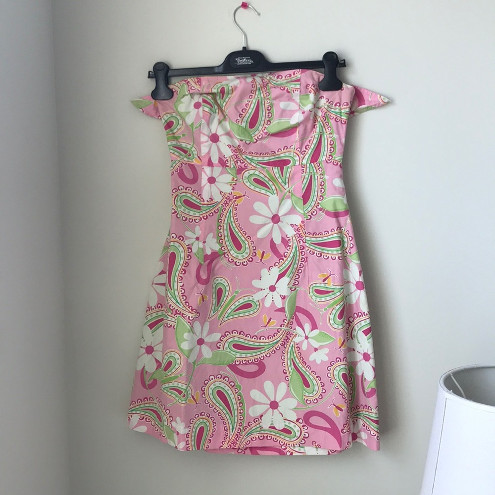Vintage lilly Pulitzer strapless mini dress